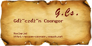 Góczán Csongor névjegykártya