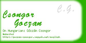csongor goczan business card